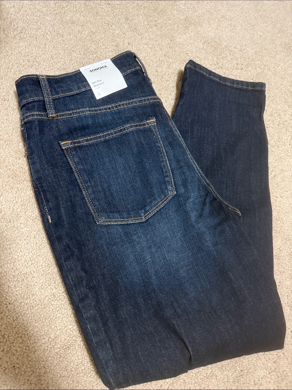 Sonoma Indigo Stretch mid-Rise boyfriend Jeans